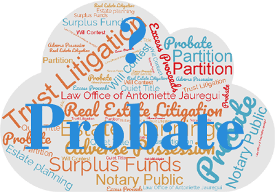 Probate of will Service at Antoniette Law Office, 100% success record, experienced and good attorney