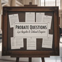 Questions related to the Probate cases in Los Angeles and Inland Empire area in California